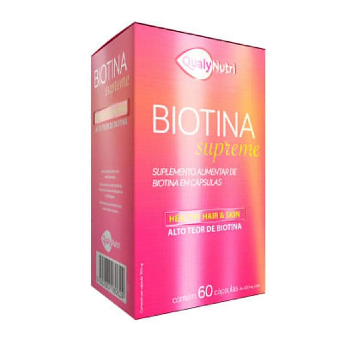 Biotina Supreme Qualy Nutri 400mg c/60 Cápsulas