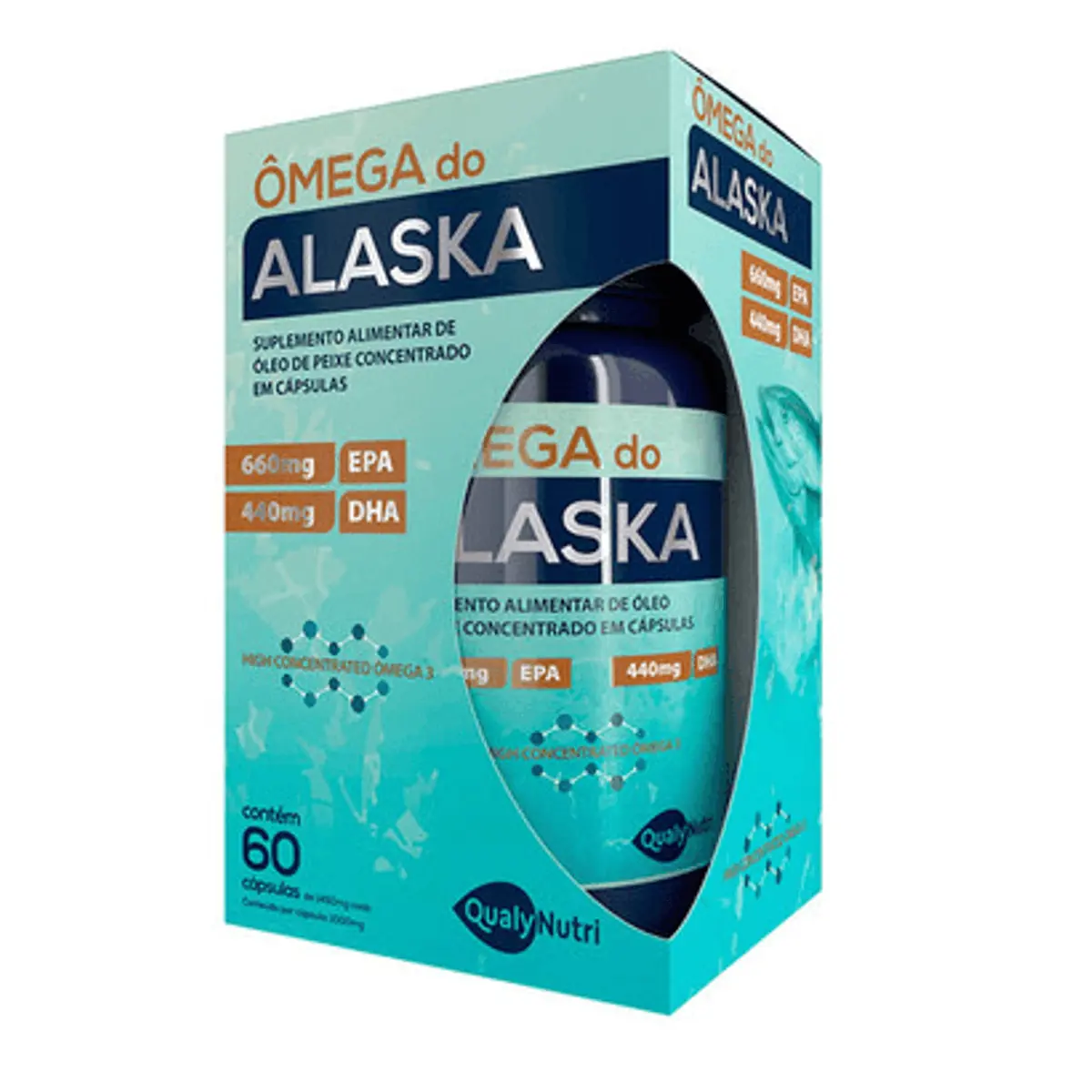 Ômega do Alaska 660mg EPA 440mg DHA C/60 Cápsulas