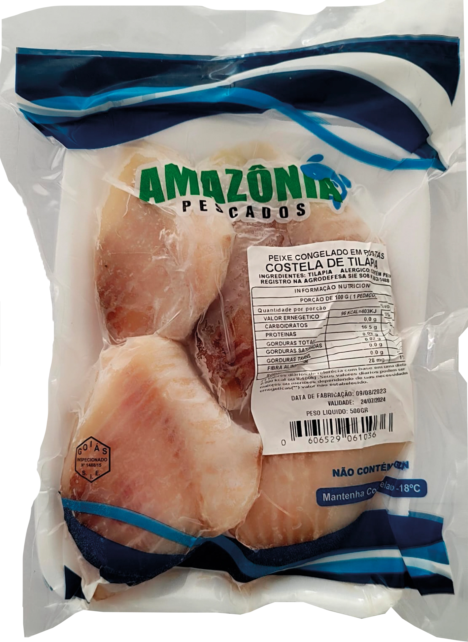 Peixe Amazonia Pesc Costela De Tilapia 500g