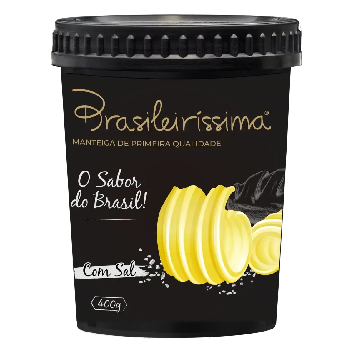 Manteiga De Primeira Qualidade Com Sal Brasileiríssima Pote 400g