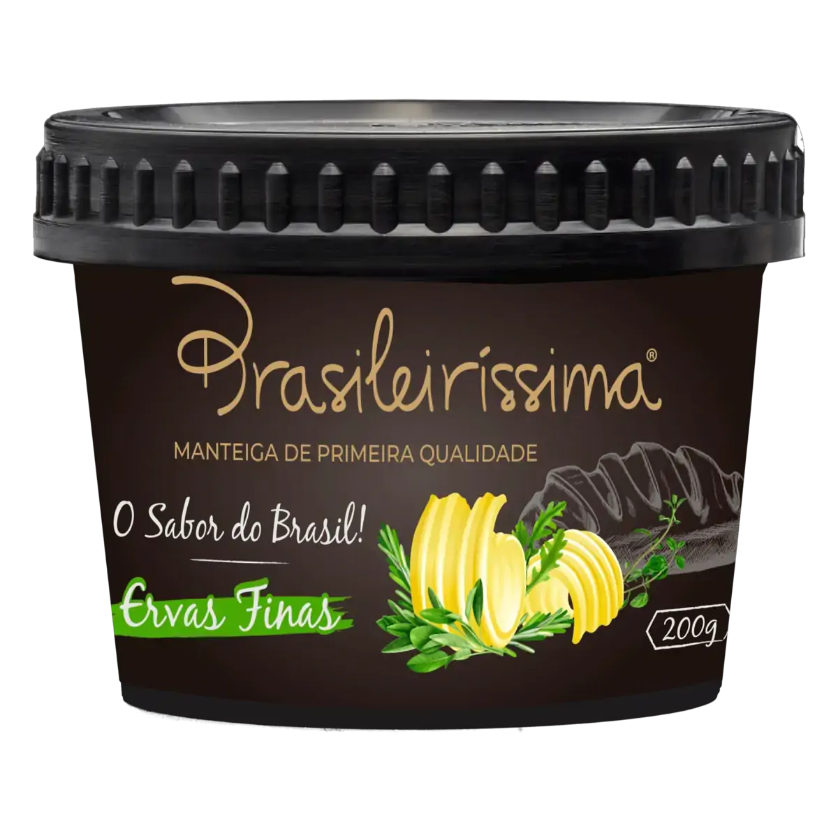 Manteiga De Primeira Qualidade Ervas Finas Brasileiríssima Pote 200g