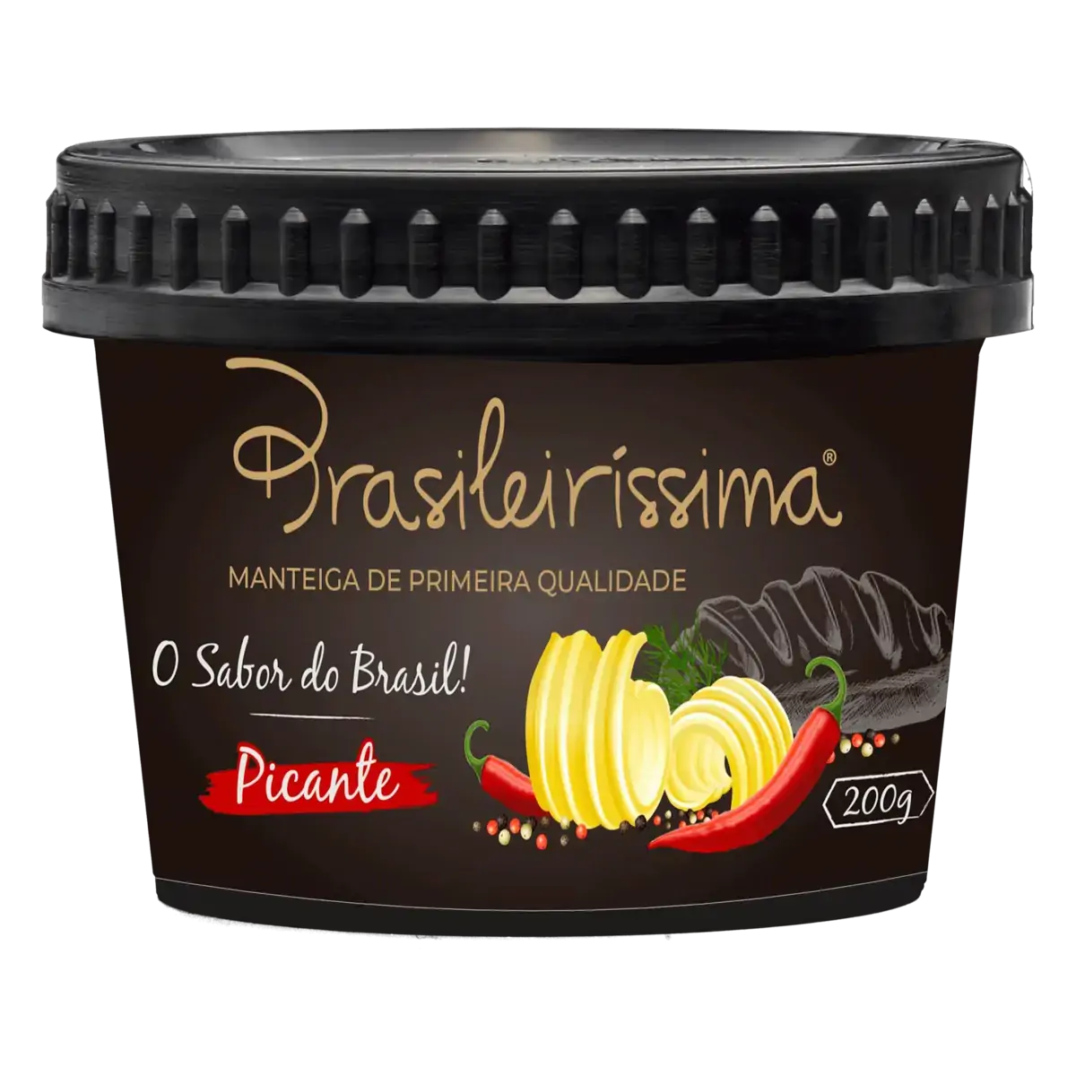 Manteiga De Primeira Qualidade Picante Brasileiríssima Pote 200g