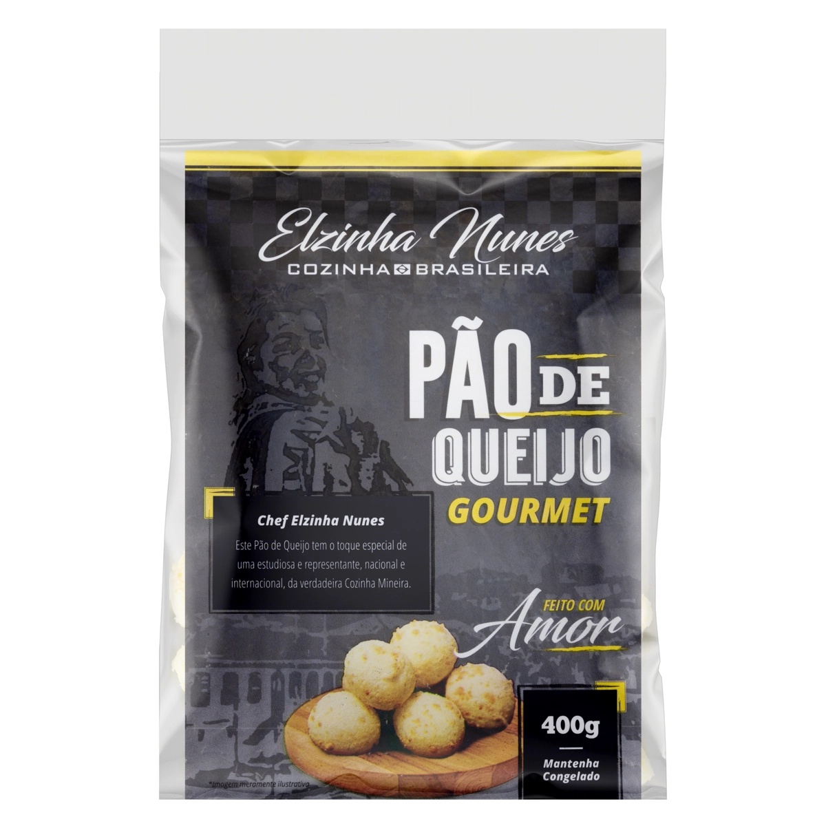 Pão De Queijo Congelado Elzinha Nunes Gourmet Pacote 400g