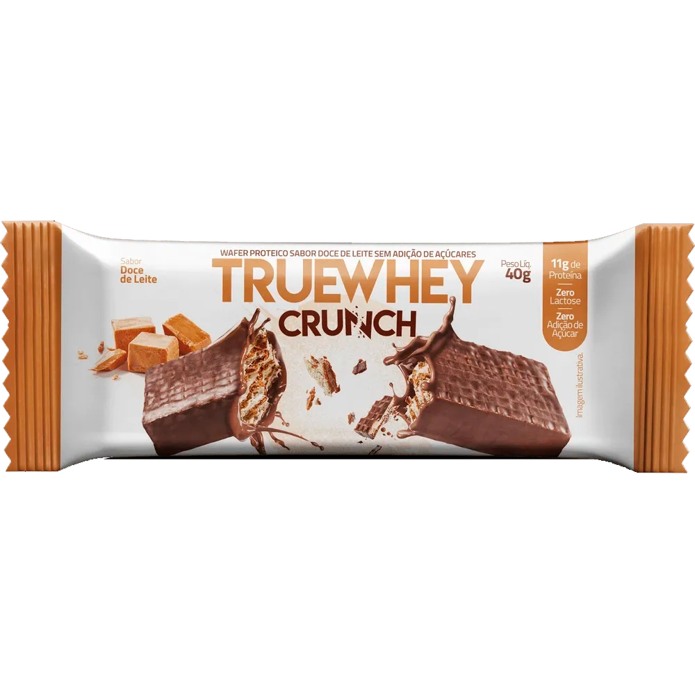 Wafer Whey Crunch Doce Leite True 40g