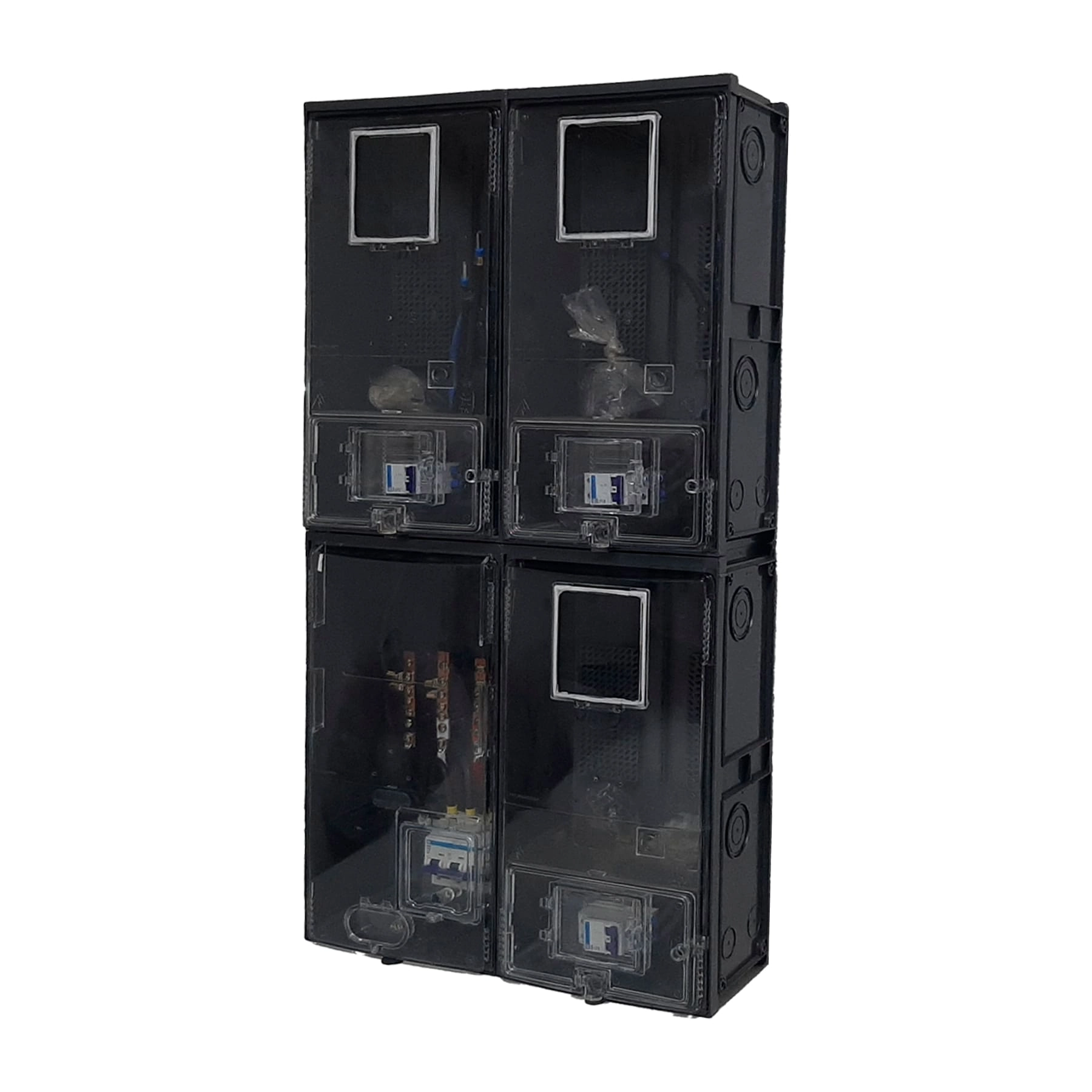 Caixa de Medição Bifásico com Disjuntor Retangular 3 Medidores Lateral EDP/BAND 104x52 RCY