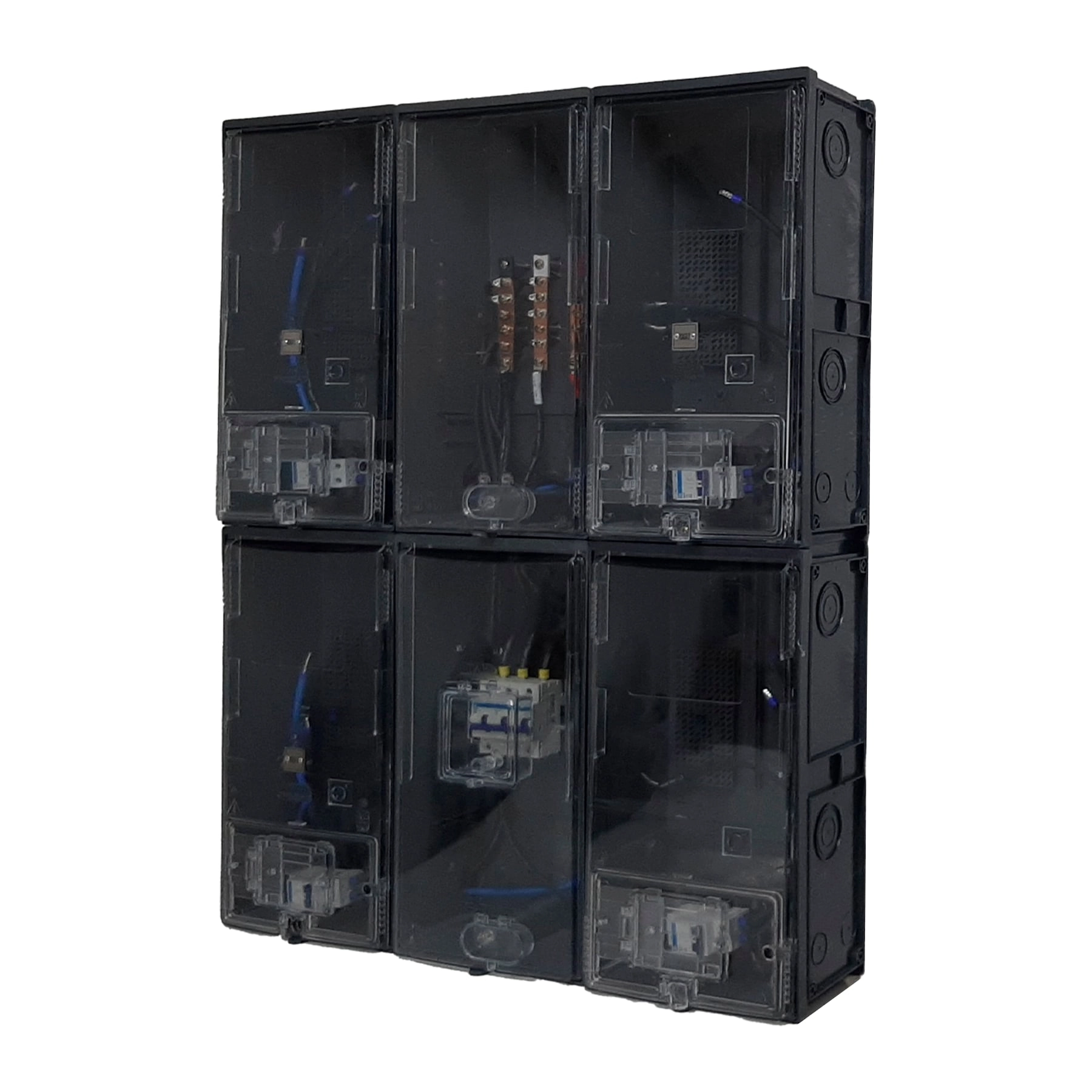 Caixa de Medição Bifásico com Disjuntor Retangular 4 Medidores ELEKTRO 104x78 RCY