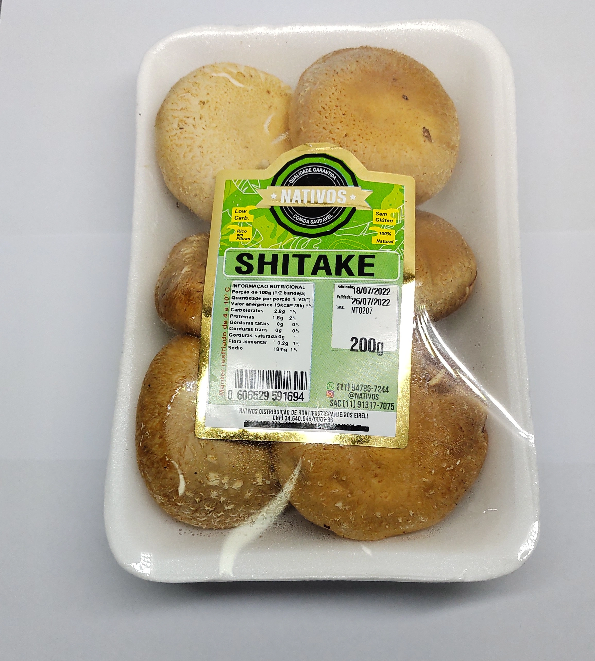 Shitake Inteiro Nativos 200g