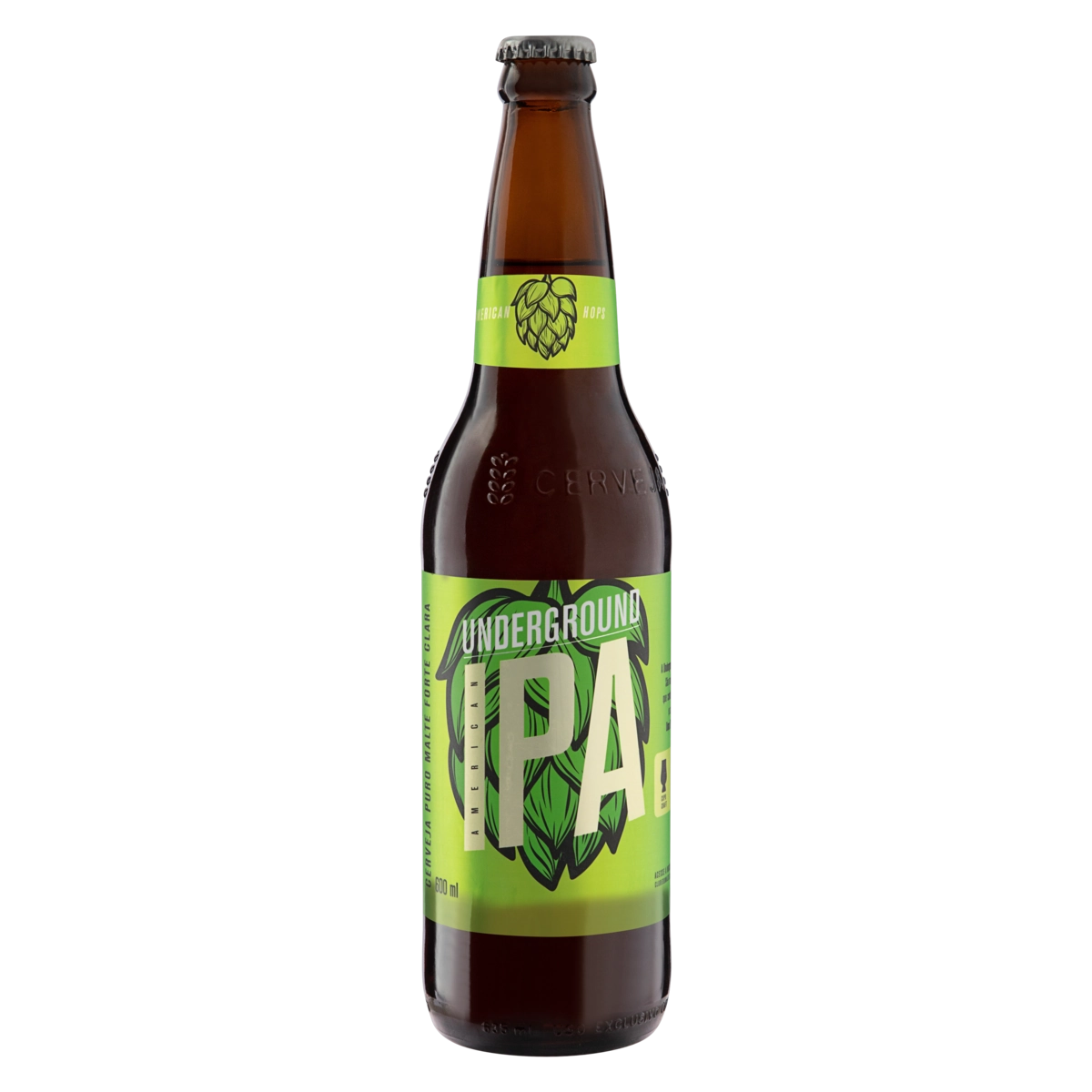 Cerveja American Ipa Puro Malte Underground Clube Do Malte Garrafa 600ml