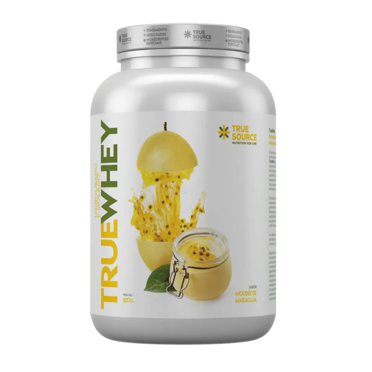 True Whey Mousse De Maracujã Prot Isol 2un 837g