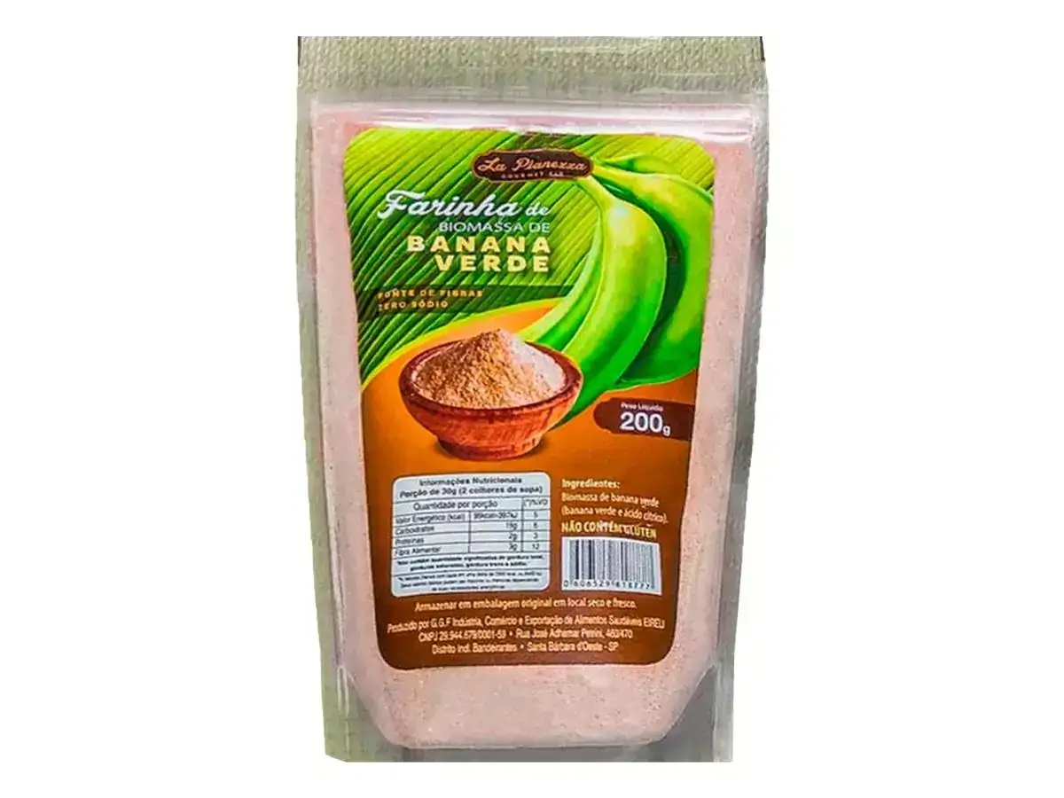 Farinha Biomassa de Banana Verde Sem Glúten La Pianezza 200g
