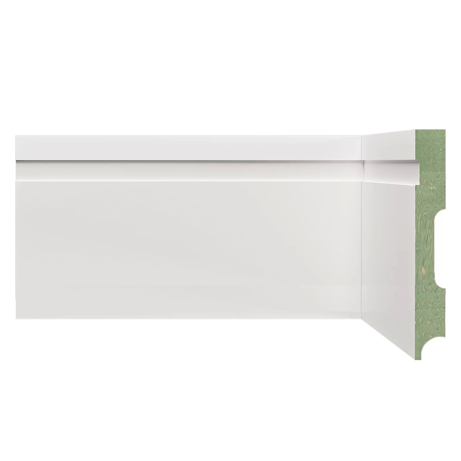 Rodapé De Mdf Frisado De 12cmx2,40m Rende 2,4m 1202 Branco