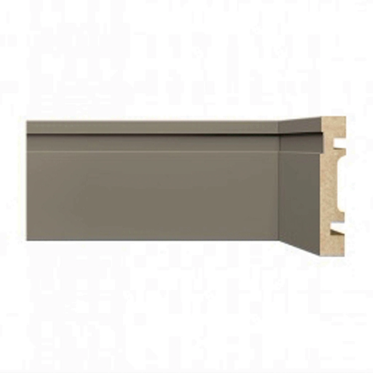 Rodapé De Mdf 7cmx15mmx2,40m Com Friso 702 Cinza Frisado