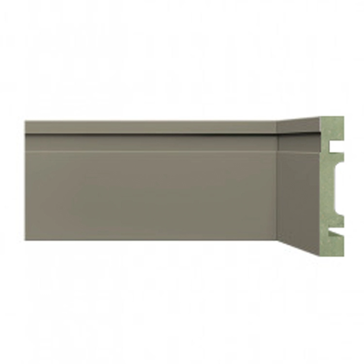 Rodapé De Mdf Frisado De 7cm X 2,40m Rende 2,4 Metros Moldufama 702 Cinza