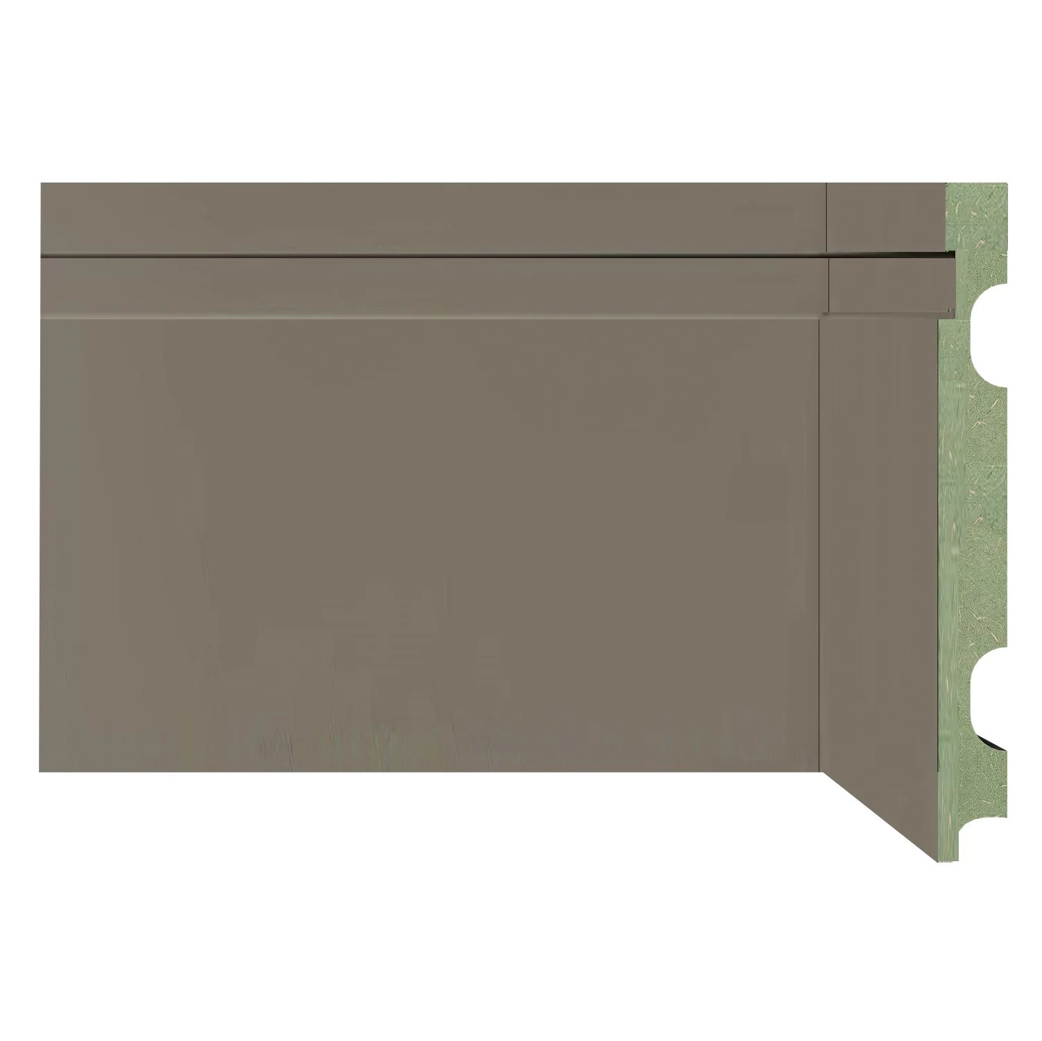 Rodapé De Mdf Frisado De 15cmx2,40 Rende 2,4m 1502 Cinza