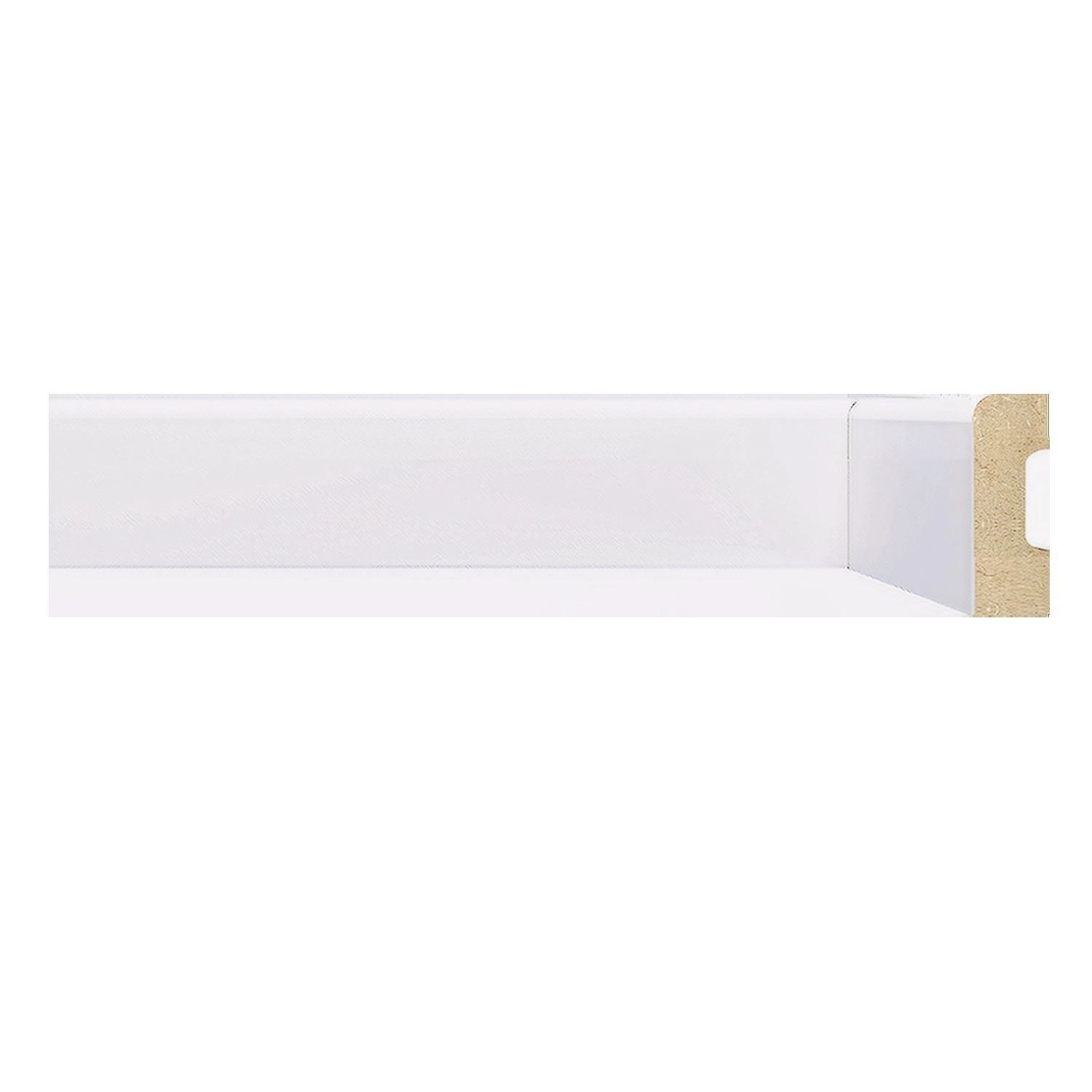Rodapé De Mdf 5cmx15mmx2,40m Liso 500 Branco Liso