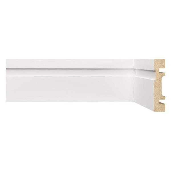 Rodapé De Mdf 5cmx15mmx2,40m Com Friso 503 Branco Frisado