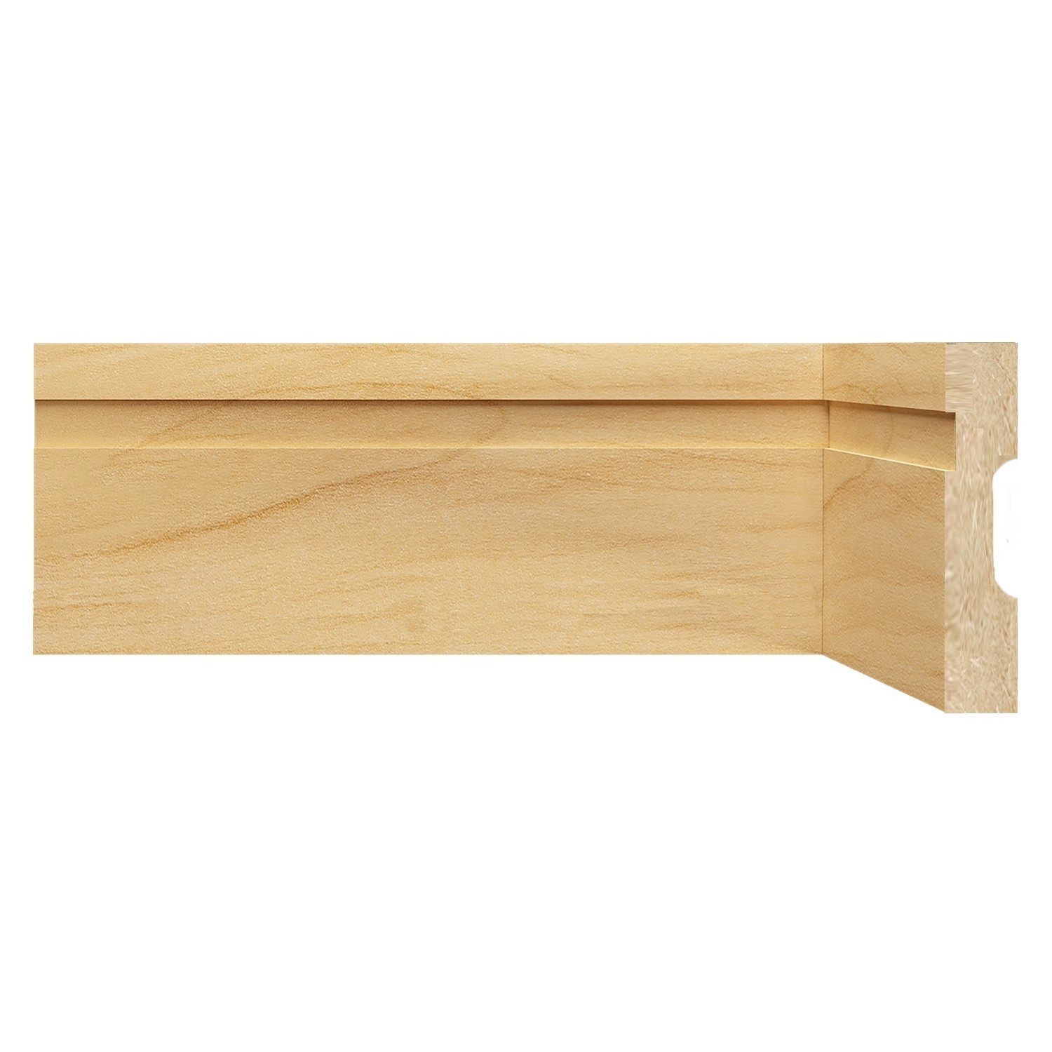 Rodapé De Mdf 10cmx15mmx2,40m Com Friso 1002  Castanho Frisado