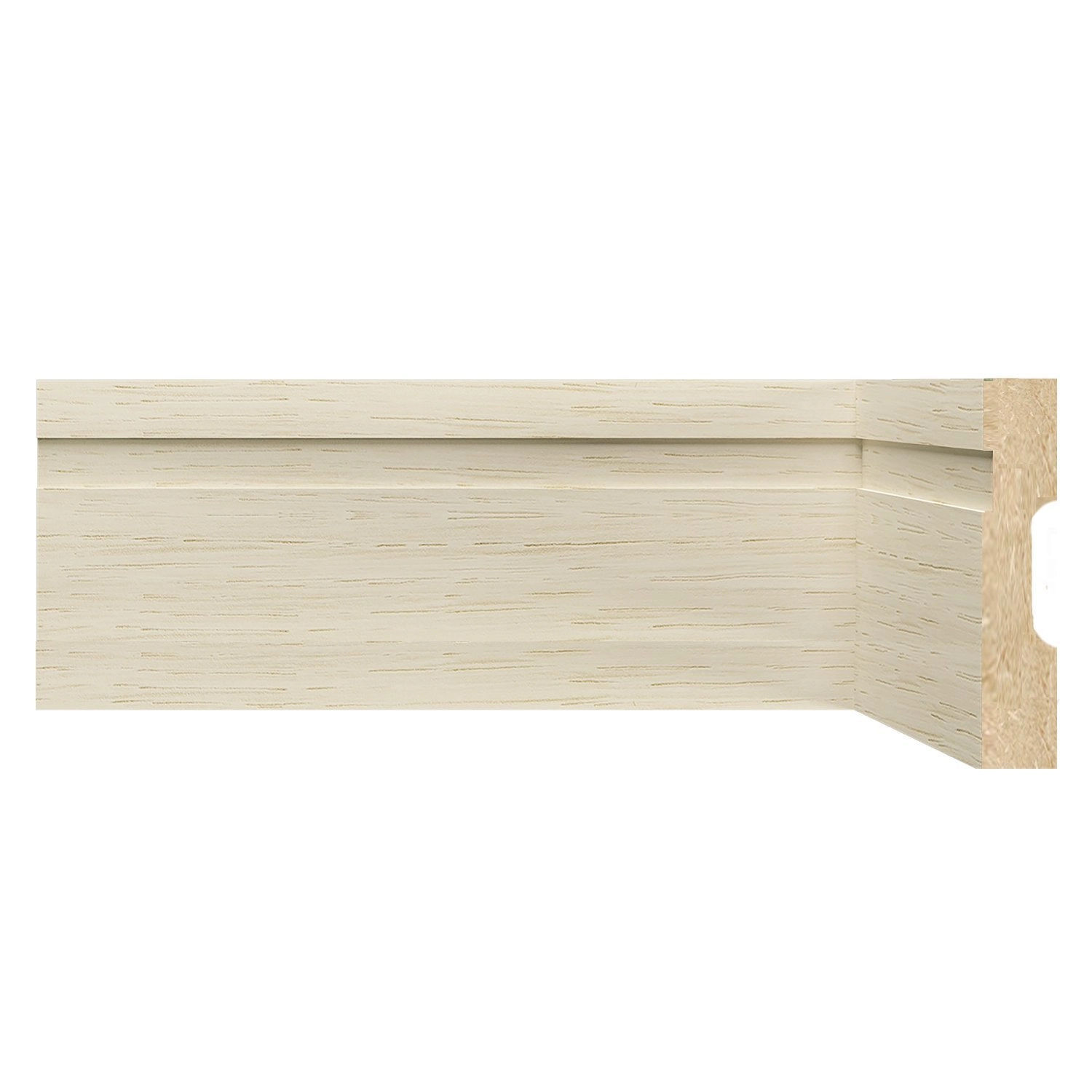 Rodapé De Mdf 10cmx15mmx2,40m Com Friso 1002  Decapê Provence Frisado
