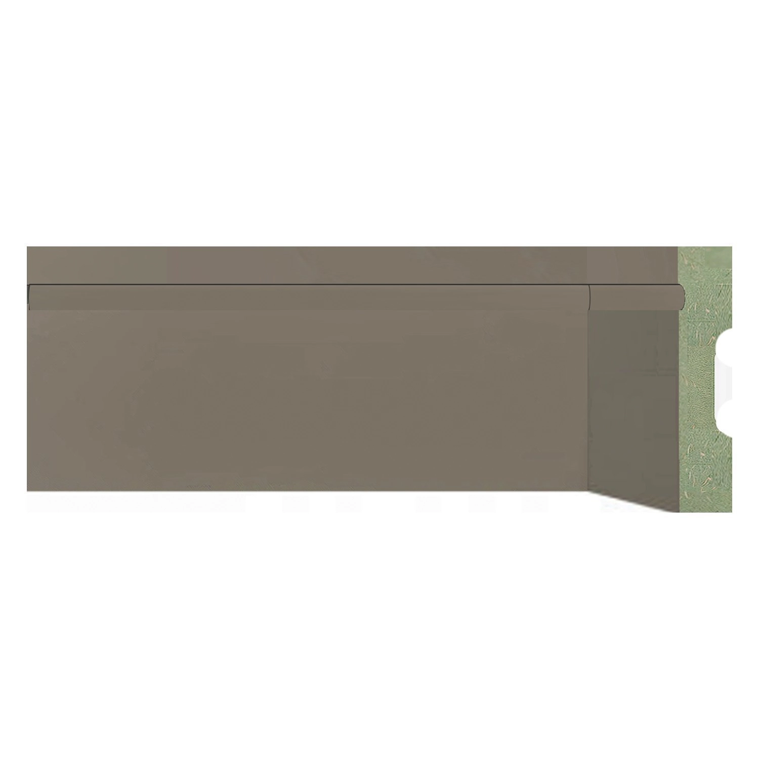 Rodapé De Mdf 10cmx15mmx2,40m Frisado Resistente A Umidade 1003  Cinza