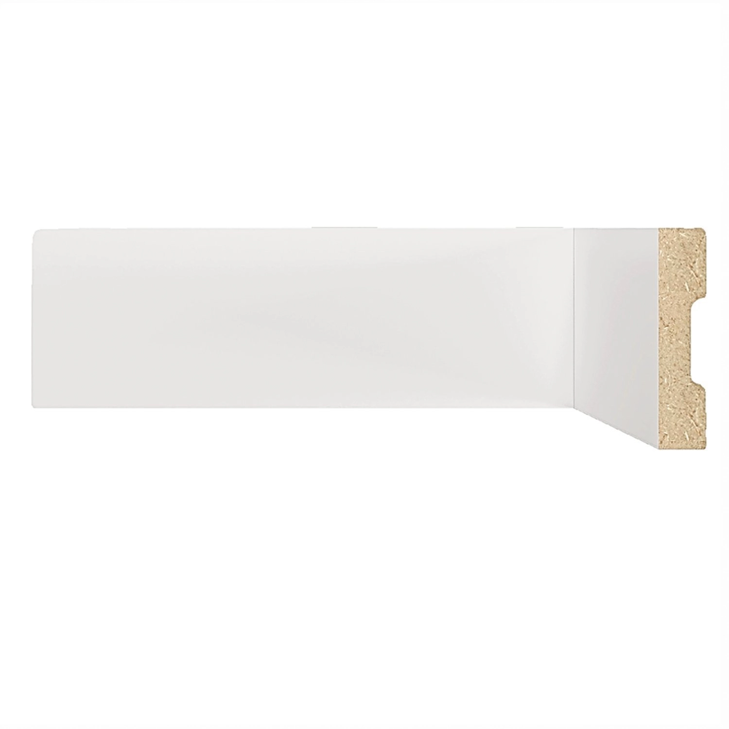 Kit Rodapé De Mdf 10 Barras Frisadas De 7cmx1,80m Rende 18m Branco