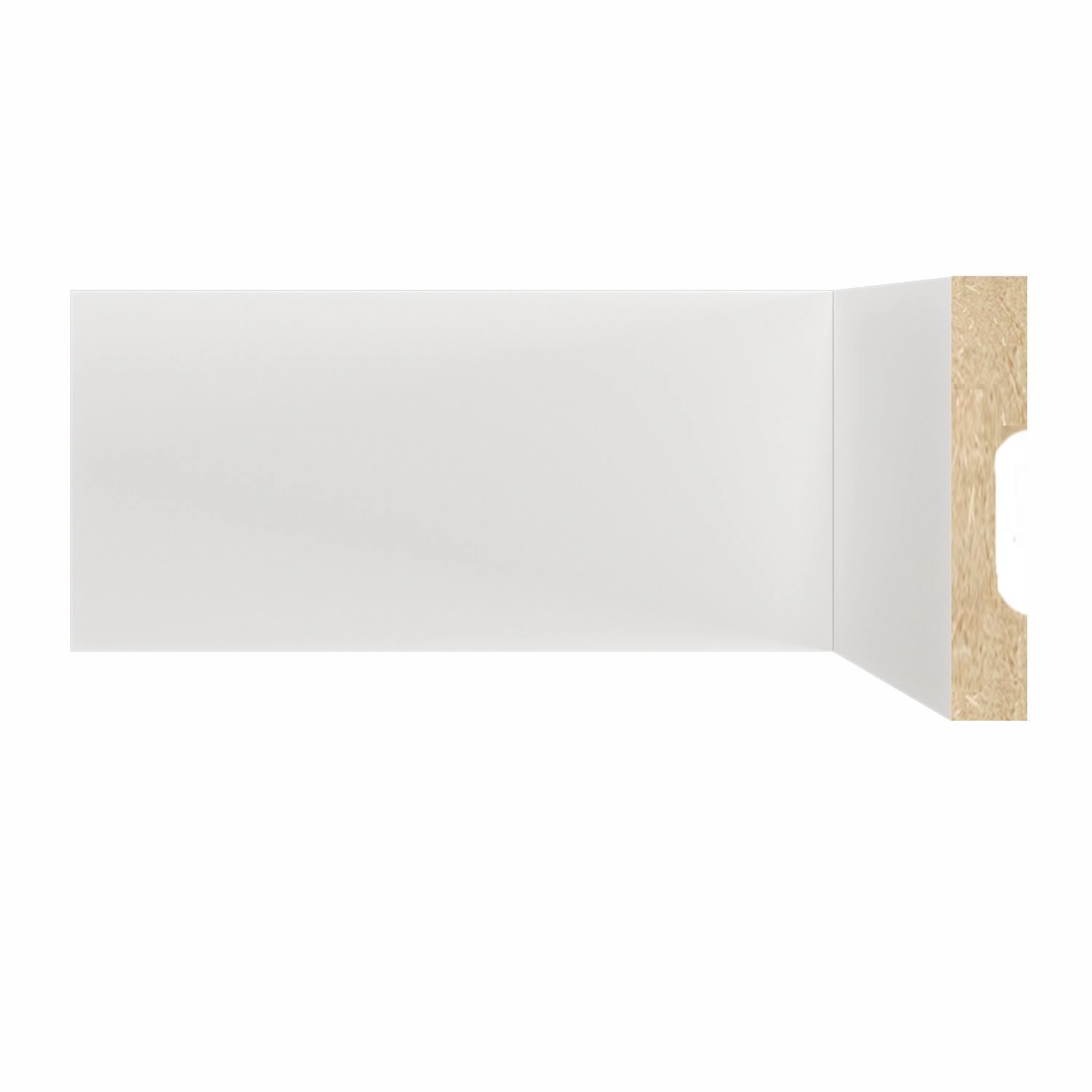 Kit Rodapé De Mdf 10 Barras Frisadas De 10cmx1,80m Rende 18m Branco