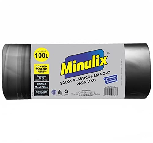 Saco De Lixo Preto Rolo 1000 Litros C/ 25un