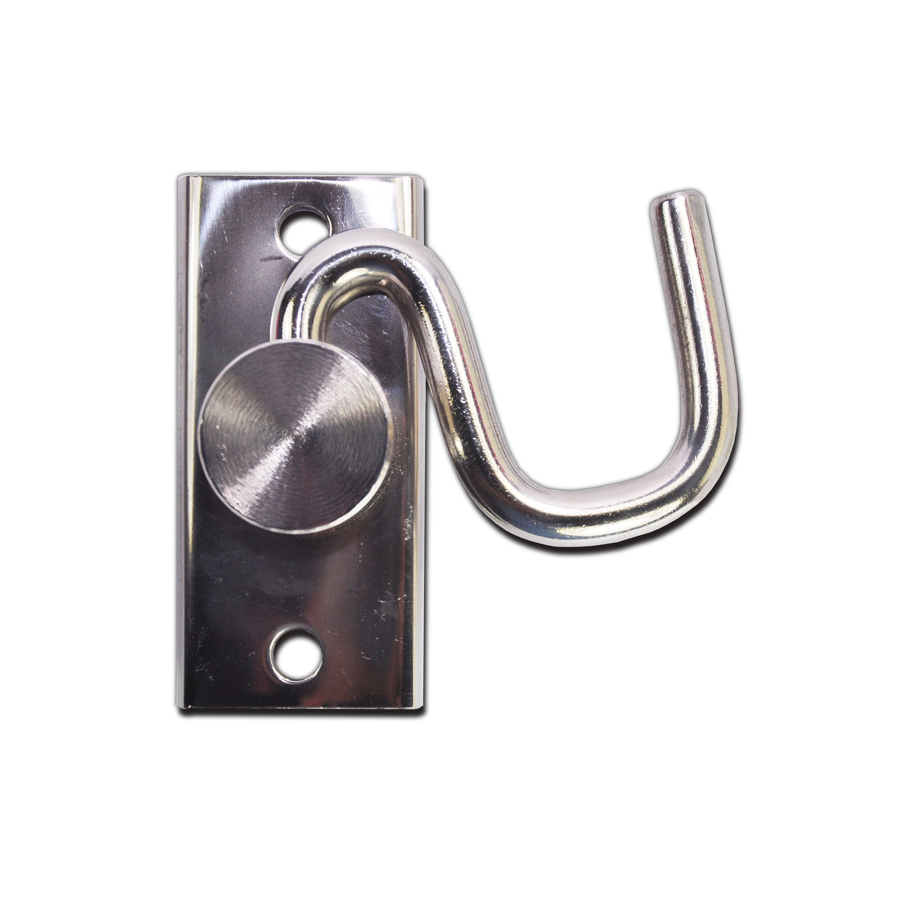 Gancho de Rede em Aço Inox até 300kg de Parafusar Prata Santa Thereza