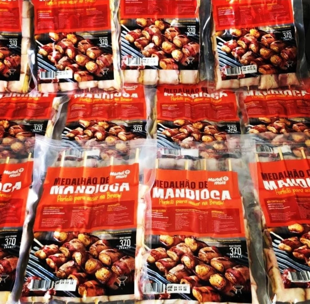 Medalhao Mandioca Espeto 450g C/bacon