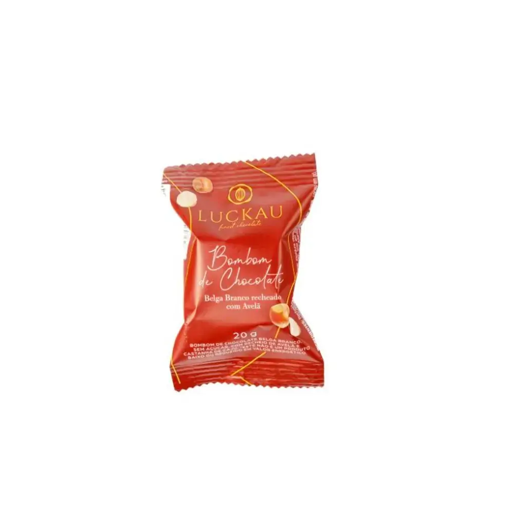 Bombom Belga Avela Branco Luckau 20g