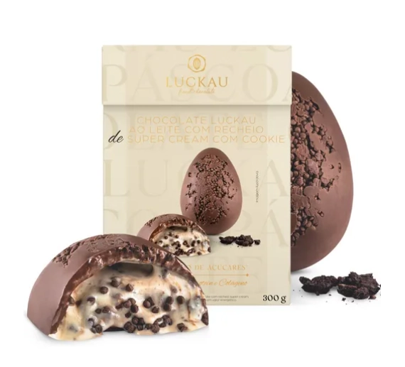 Ovo De Pascoa Belga Ao Leite Cream E Cookies 300g