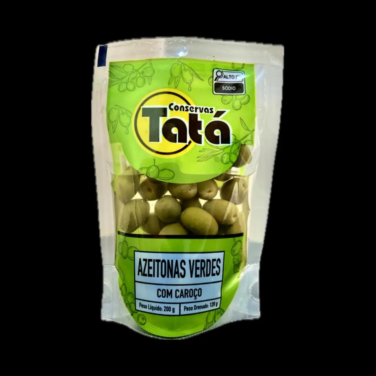 Azeitonas Verdes Tata 120g Com Caroco Sache