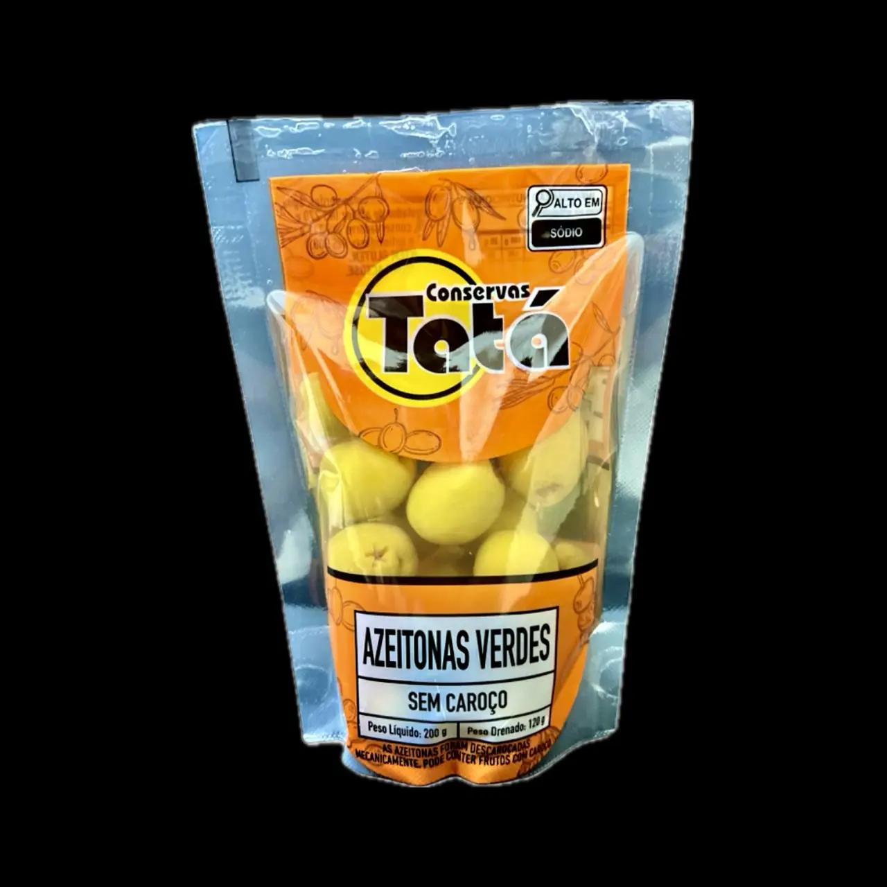 Azeitonas Verdes Tata 120g Sem Caroco Sache