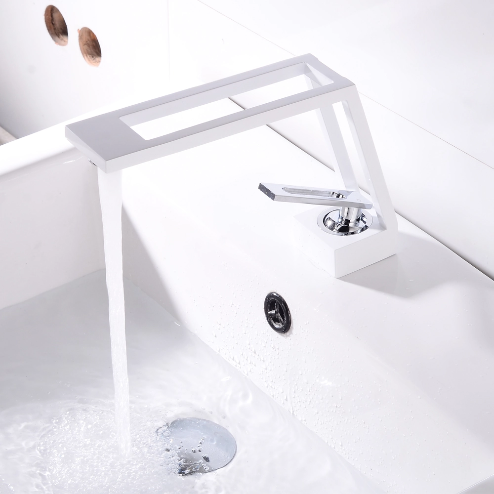 Torneira Banheiro Bica Alta Luxo Moderna Ca8206b Branco