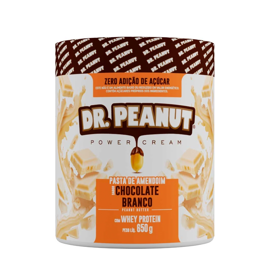 Pasta de Amendoim 650gr - Dr. Peanut Sabor:Chocolate Branco