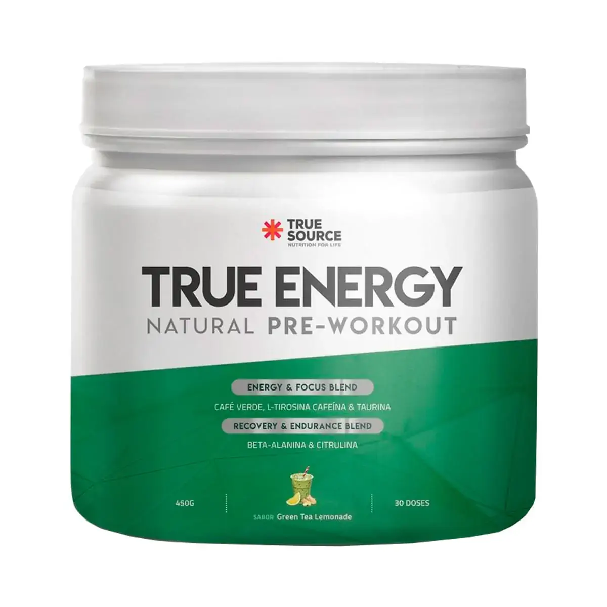 True Energy Green Tea Lemonade True Source 450g
