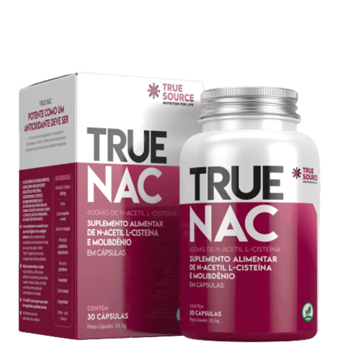 Longevidade E Prevencao True Nac 600mg C/ 30 Caps True Source