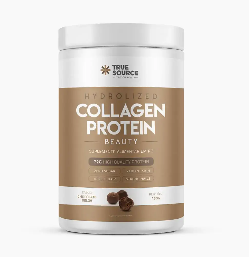 Collagen Protein Sabor Chocolate Belga True Source 450g