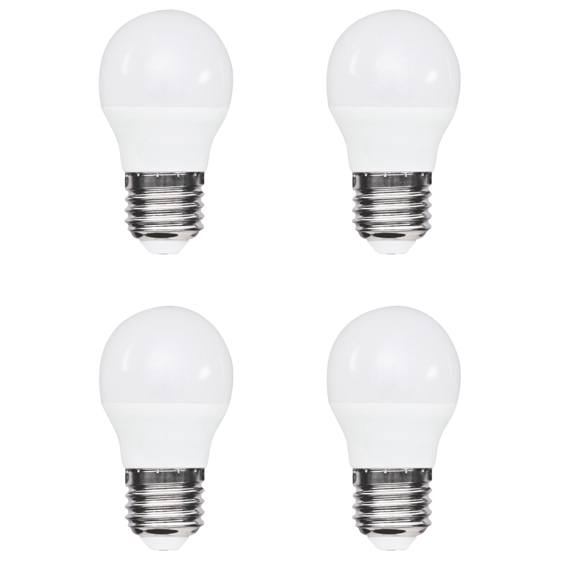 Kit 4 Lâmpadas Led Bolinha 3w 3000k (branco Quente)