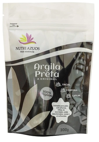 Argila Nutri Azuos 100g Preta