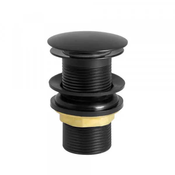 Válvula Click Lavatorio De Inox Para Cubas Preto Black Preto