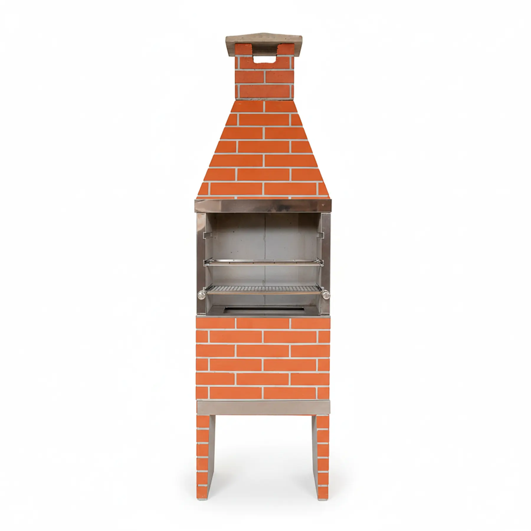 Churrasqueira Pré Moldada Tijolinho Concreto Vermelho 75cm Primus