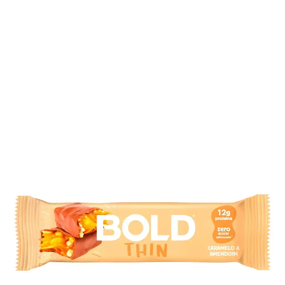 Barra de Proteína Caramelo e Amendoim Bold Com 40g
