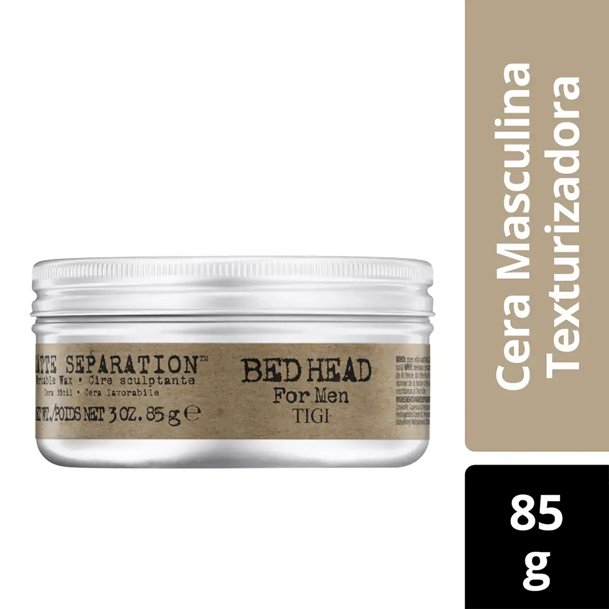 Cera Modeladora Bed Head Tigi Matte Separation For Men Pote 85g