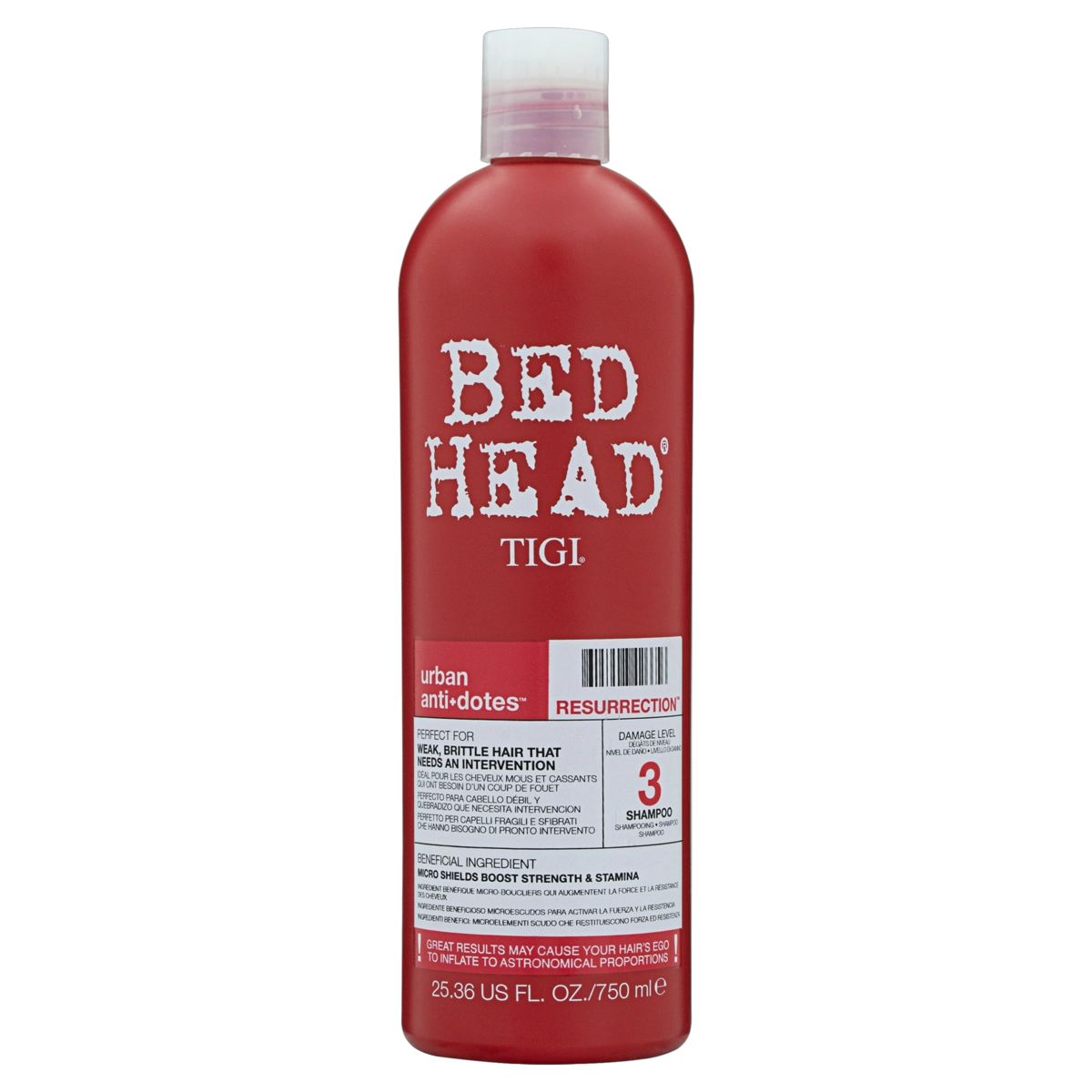 Shampoo Bed Head Tigi Urban Anti Dotes Resurrection Frasco 750ml