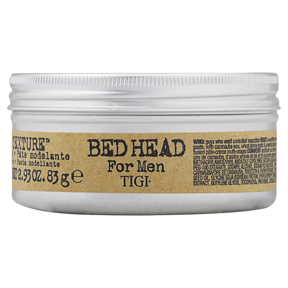 Pasta Modeladora Bed Head Tigi Pure Texture For Men Pote 83g