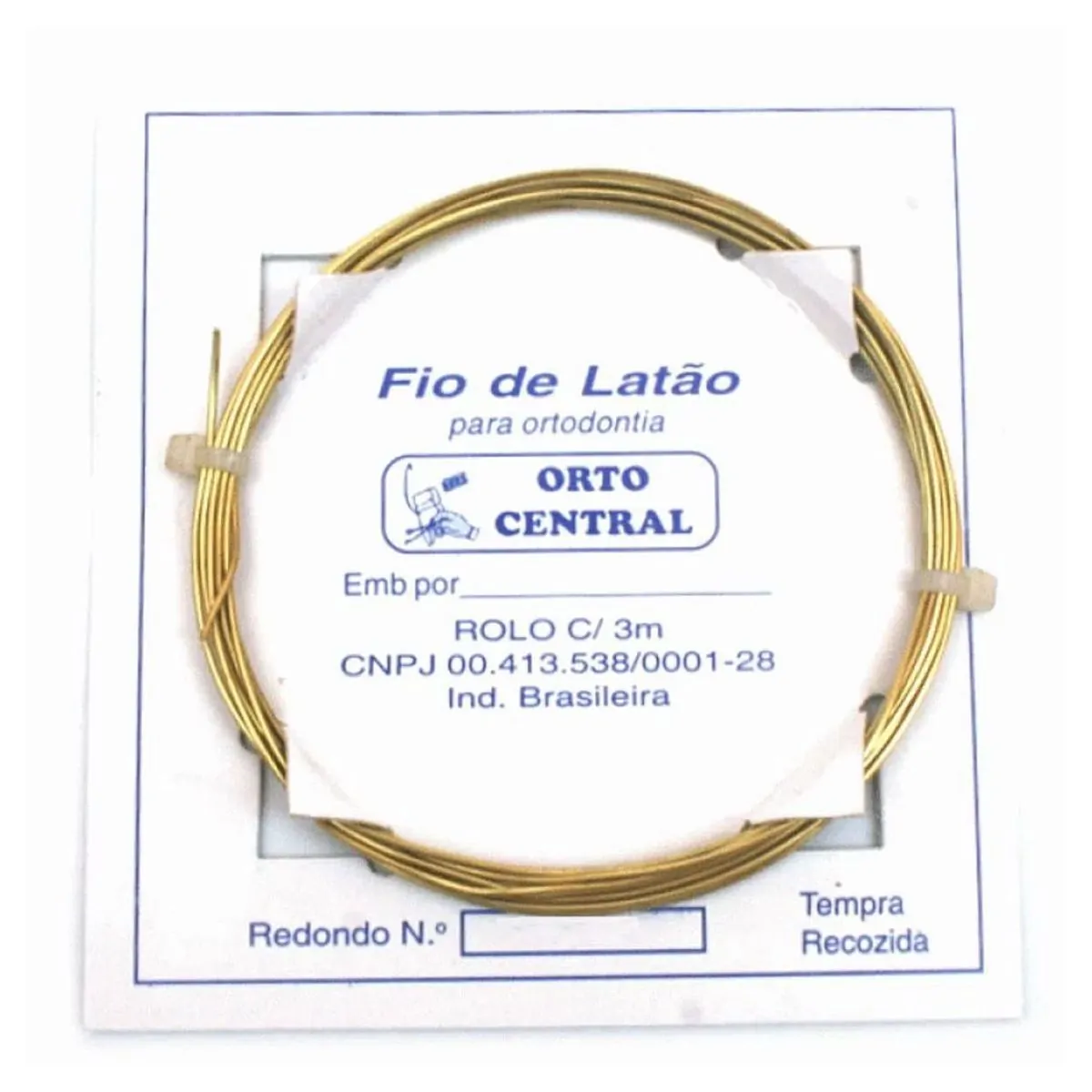 Fio de Latão 3m - Orto Central - Fio de Latão 0,50mm 3m - Orto Central