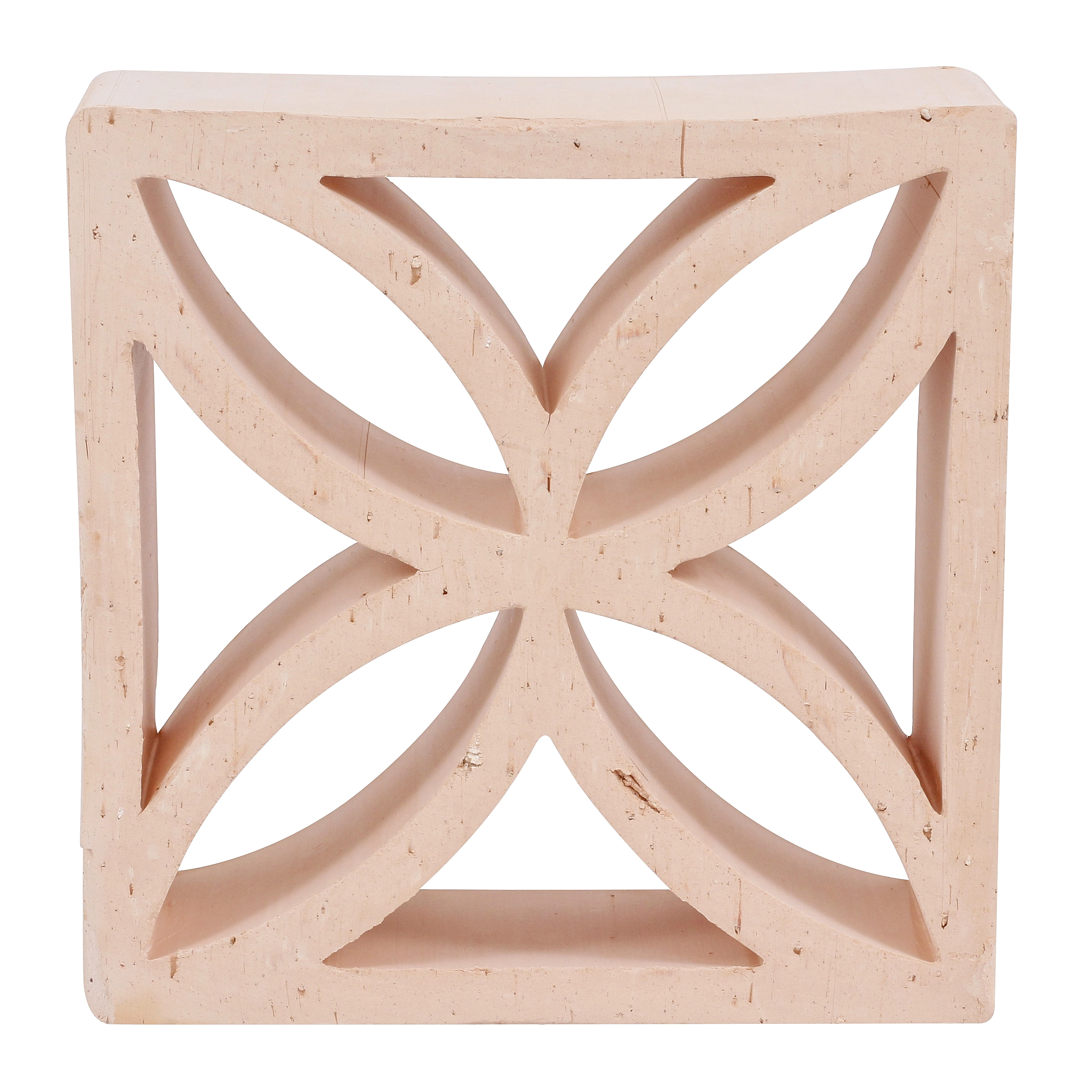 Cobogó Cerâmico Natural 25x25cm Off White Macramê Duplo Essenza