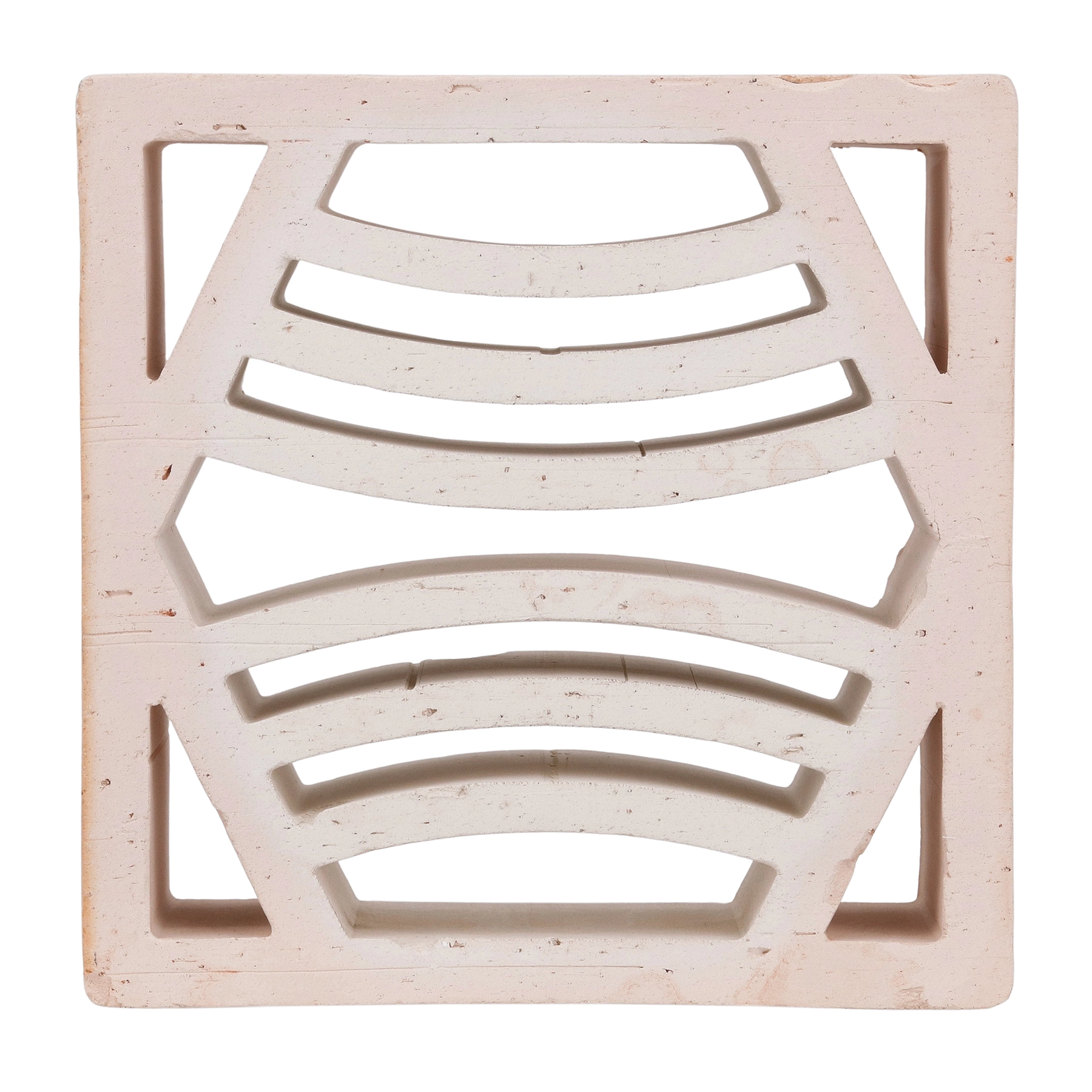 Cobogó Cerâmico Natural 25x25cm Off White Festonê Essenza