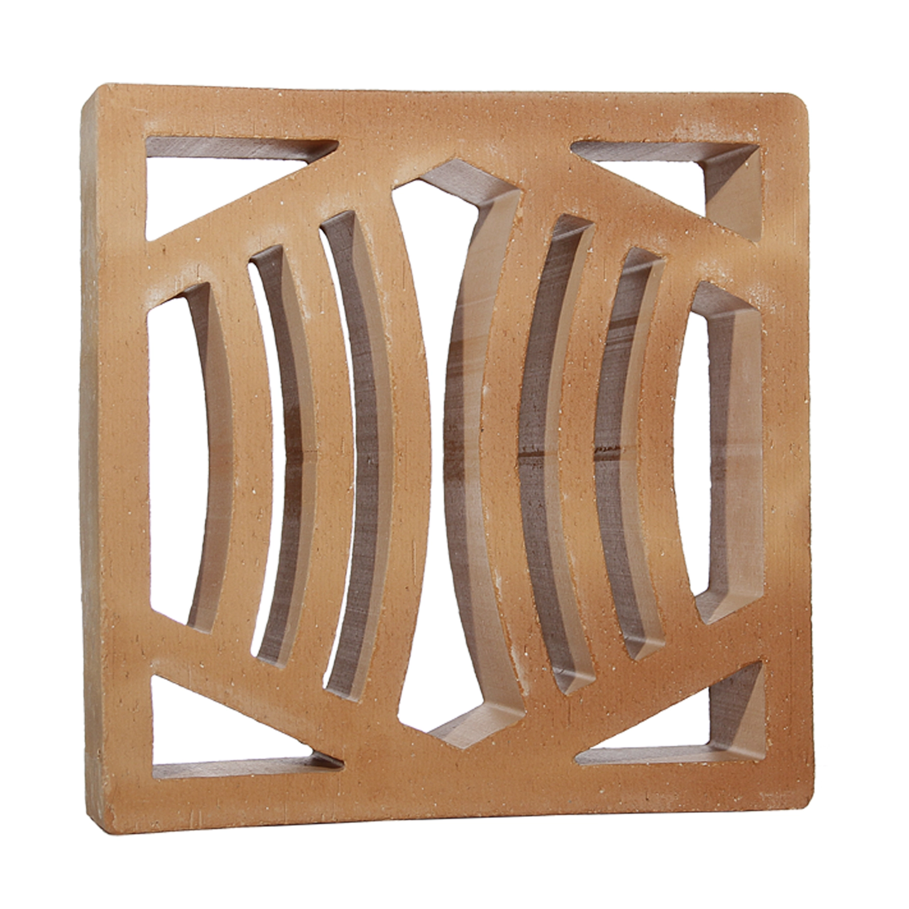 Cobogó Cerâmico Natural 25x25cm Terracota Festonê Essenza