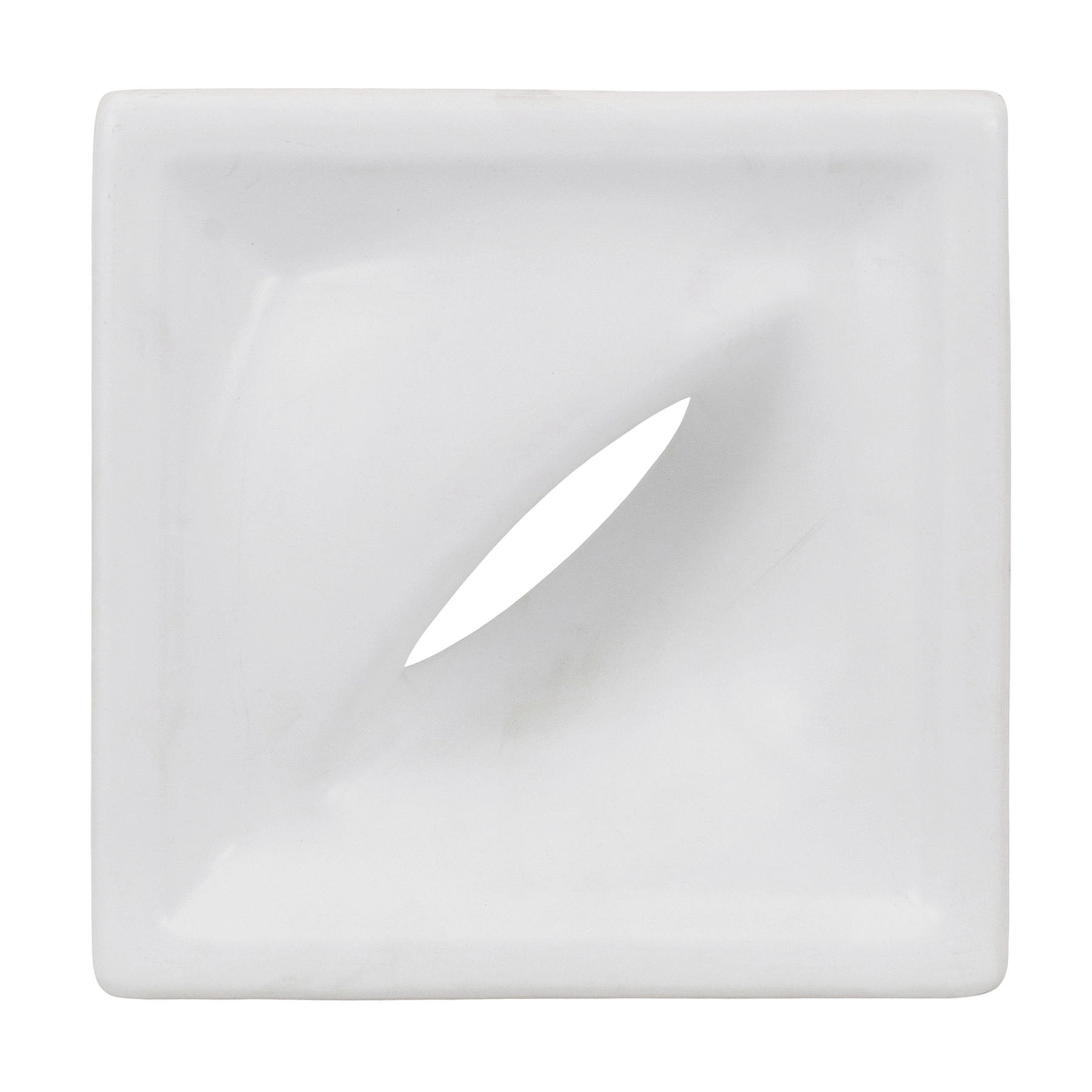 Cobogó Cerâmico Esmaltado Acetinado 19x19cm Branco Pétala Essenza